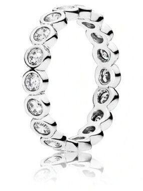 Pandora Alluring Brilliant Ring S925 ALE Sterling Silver Size 7.5 Cubic Zirconia